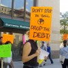 A  rally across the street from the U.S. Treasury. 